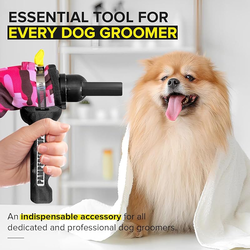 Sure Grip Dryer Handle for Dogs V3(Updated design), For Comfortable Dog Grooming | High-Quality PETG | Heat-Dissipating Design | Easy Attachment | Fits 1.5-2.5 Inch Hoses