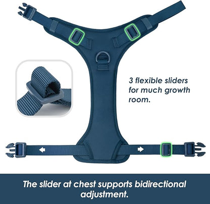 No Pull Dog Harness, Puppy Vest with Front Clip for Small Medium Large Sized Dog(Prussian Blue,M)