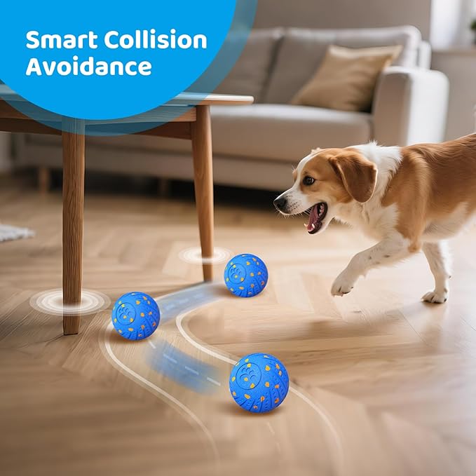 Smart Interactive Dog Toys, Activated Moving, Bouncing, Rotating Ball for Medium/Large Dogs, Motion-Activated Dog Ball to Keep Them Busy, IP54 Waterproof & E-TPU, Fun & Engaging Dog Gift