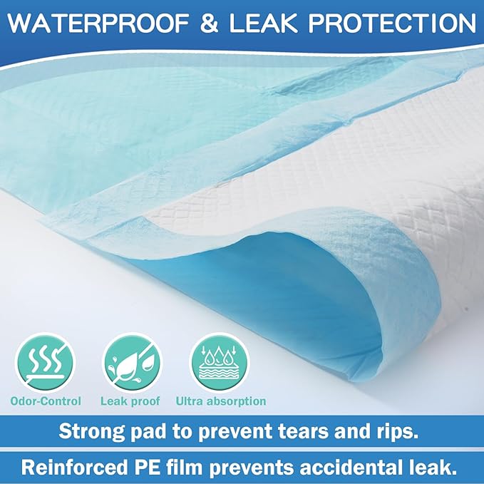 Disposable Bed Pads 30" x 36" [75 Count] Adult Incontinence Underpads, Heavy Duty Absorbent Pee Pad, XL Chucks Leakproof, Extra Large Puppy Training Pad, Waterproof Baby Changing Pad