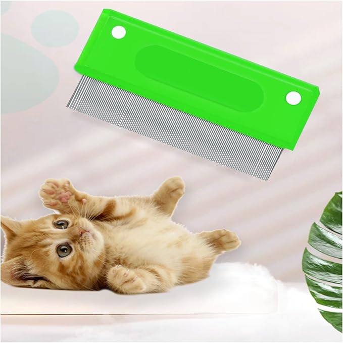 5 Pieces Tear Stain Remover and Grooming Combs - Pet Lice Comb Removes Fleas, Eggs, Dandruff, Hair Stains, Crust, and Mucus for Small Pets