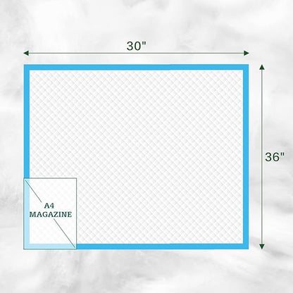 50 Count Bed Pads with Adhesive Strip 30"x36" Thicken Elderly Adults Incontinence Underpads Disposable, Heavy Duty Absorbent Chucks Waterproof, XL Extra Large Puppy Pee Training Pad