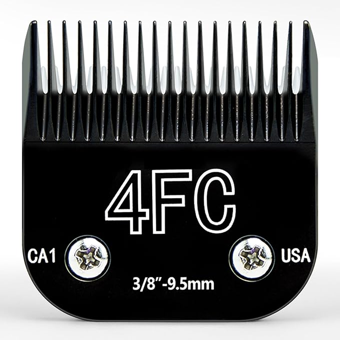 Detachable Steel Pet Grooming Clipper Blades, Size-4F, Compatible with Andis/wahl/Oster Dog Clippers Cut Length 3/8", Made of Ceramic and Stainless Steel Blade