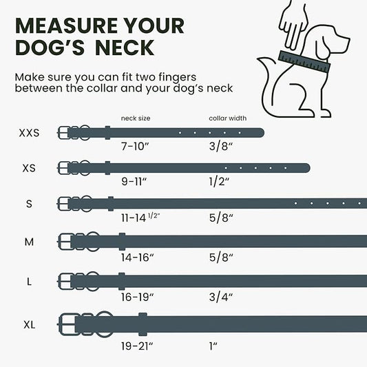 BRONZEDOG Rolled Leather Dog Collar with QR ID Tag Adjustable Soft Round Collars for Small Medium Large Dogs Puppy Cat (7" - 10" Neck Size, Dark Blue)