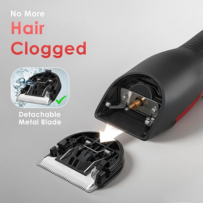 Horse Clippers Low Noise Rechargeble Horse Trimmer Kit, Pet Shaver for Heavy Thick Coats Grooming, 2-Speed Cordless Animal Shears for Horse, Sheep, Cats and Dogs
