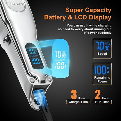 Dog Clippers for Grooming, Professional Dog Grooming Clippers, Heavy Thick Hair&Coats, Low Noise, Cordless, LED Display, Small & Large Dogs Cats, Pets and Animals