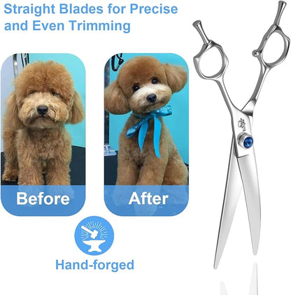 7" Curved Dog Grooming Scissors & Ethyxe 7" Curved Dog Grooming Scissors