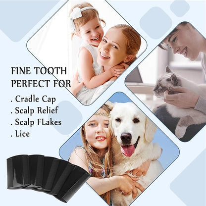Lice and Flea Grooming Combs, 50 Pack Fine-Tooth Plastic Hair Combs for Pets