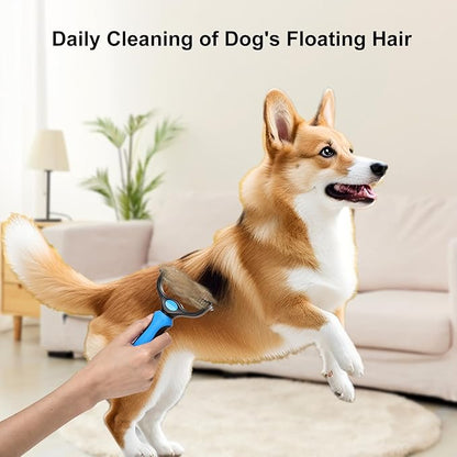 Petmolico Dog Grooming Hammock, Pet Grooming Sling Helper Dog Grooming Hammock Set - Nail Clippers/Nail Trimmers/Double-Sided Hairbrush(S,Blue)