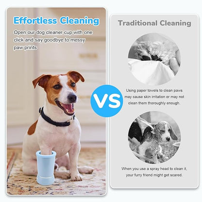Dog Washer, Rechargeable Automatic Dog Cleaner, Portable Pet Cleaner Pet Grooming Supplies for Big Dogs Cats (Blue)