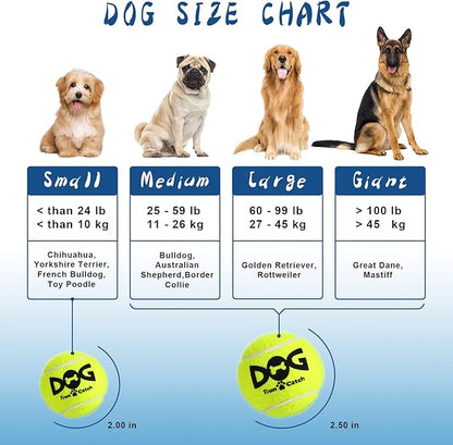 Tennis Ball for Dog Pack of 50 Colorful Easy Catching Pet Dog Ball (2.5inch-4colors)
