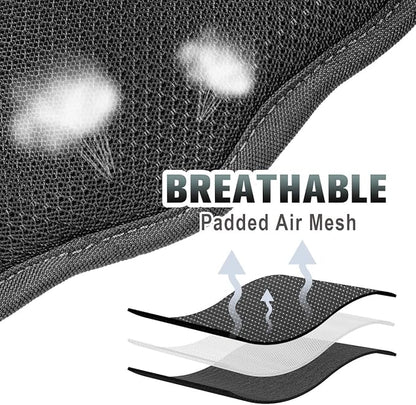 BARKBAY No Pull Dog Harness Large Reflective Dog Harness with Front Clip and Easy Control Handle for Walking Training Running with ID tag Pocket(Black,M)