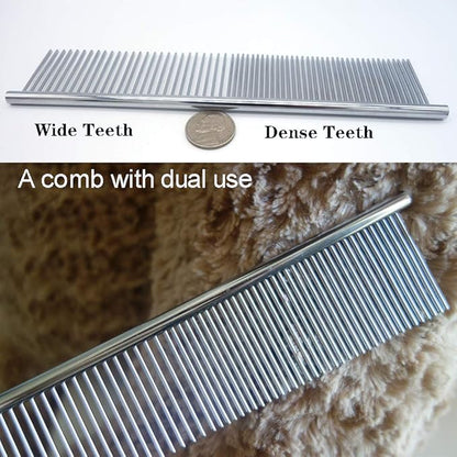 Fur Grooming Comb,Metal Comb Stainless Steel Dog Cat Neccessories