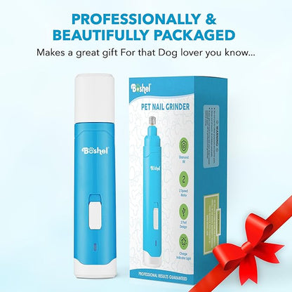Boshel Pet Nail Grinder for Dogs, Dog Nail Grinder Quiet Noise, Dog Nail Trimmers for Large Dogs to Small Puppy & Cats, Nail Clippers for Dogs, Dog Nail File, Dog Nail Trimmer, Dog Toenail Grinder