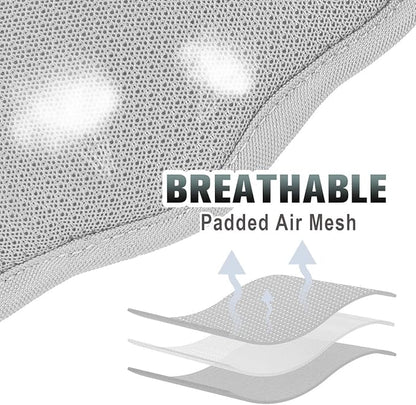 BARKBAY No Pull Dog Harness Large Reflective Dog Harness with Front Clip and Easy Control Handle for Walking Training Running with ID tag Pocket(Grey,M)