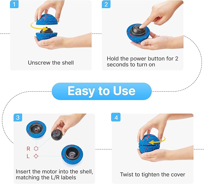 Potaroma Dog Ball Toys, Interactive Motion Activated 3 Mode Automatic Bouncing Ball Toys Durable E-TPU Material for Medium/Large Dogs, USB Rechargeable 3.2 Inches