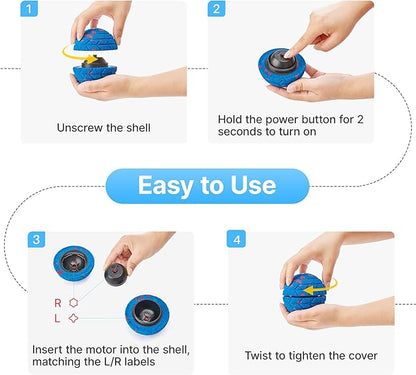 Potaroma Dog Ball Toys, Interactive Motion Activated 3 Mode Automatic Bouncing Ball Toys Durable E-TPU Material for Medium/Large Dogs, USB Rechargeable 3.2 Inches