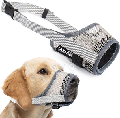 Coppthinktu Dog Muzzle, Soft Mesh Muzzle for Small Medium Large Dog Mouth Guard, Breathable Dog Muzzles to Prevent Biting Barking, Adjustable Dog Mouth Cover Muzzle for Dog Allow Panting Drinking