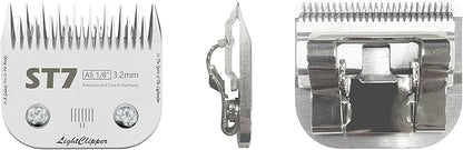 Detachable Ultra Edge Dog Clipper Blade - Constructed of Carbonized Steel, Resists Heat and Rust with Long-Lasting Sharp Edges - A5 Series (ST7: 1/8" (3.2MM))