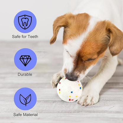 Dog Balls Dog Toys 4pack Tennis Balls for Dogs, Durable Chew Toy Water Toy Fetch Ball for Large Medium Small Dog and Puppies, Perfect for 2.5" Automatic Dog Ball Launcher (ETPU Material)