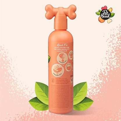 Quick Fix 2 in 1 Dog Shampoo and Conditioner | Peach Scent | Dog Shampoo for Smelly Dogs | Nourishes and Softens Coat & Skin | Vegan | Gentle Formula for Puppies | Made in USA | 16fl oz.
