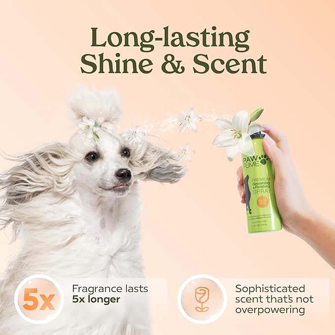PAWFUME Dog Perfume Spray Long Lasting Scent for Grooming, Show Dog, 4-Pack – Keep Your Pup Fresh All Day – Hypoallergenic, Alcohol-Free, Detangling & Moisturizing – Salon-Quality Dog Cologne Spray
