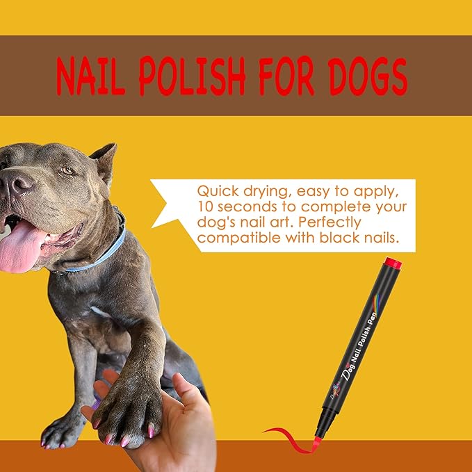 Dog Nail Polish Pen - Purple Dog Nail Polish Pens Quick Dry, Non-Toxic,