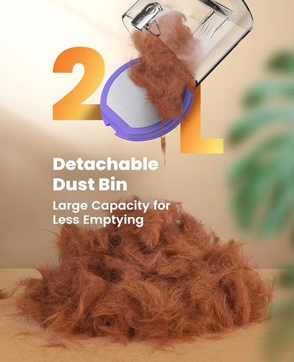 oneisall Cordless Dog Grooming Vacuum,5200 mAh Dog Grooming Kit with Clippers,Nail Grinder,Trimmer,2L Dustbin for Shedding with Grooming Tools-Quiet Suitable for All Breeds,Cleaning at Home Comfy C1