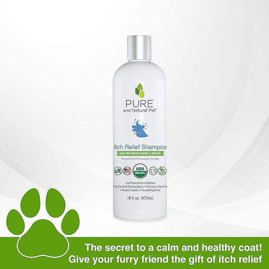 Pure and Natural Pet USDA Certified Organic Itch Relief Organic Shampoo 16 oz.