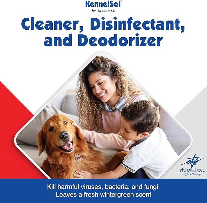KennelSol 1-Step Kennel Cleaner - EPA Registered Liquid Concentrate Disinfectant and Deodorizer, Effective Against Bacteria and Viruses - 5 Gallons by Alpha Tech Pet