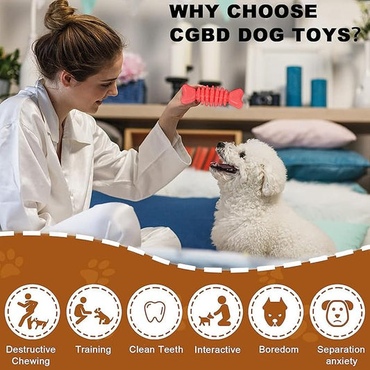 Puppy Toys, 6 Pack Dog Chew Toys for Puppy, Cute Red Small Dog Toys, Teething Toys for Puppies, Soft Durable Interactive Chew Toy for Small Dogs
