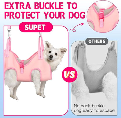 Supet Dog Grooming Hammock, Helpful Hammock for Nail Trim, Restraint Sling for Nail Clipping, Cat Grooming Hammock for Dog Pet to Nail Trimming
