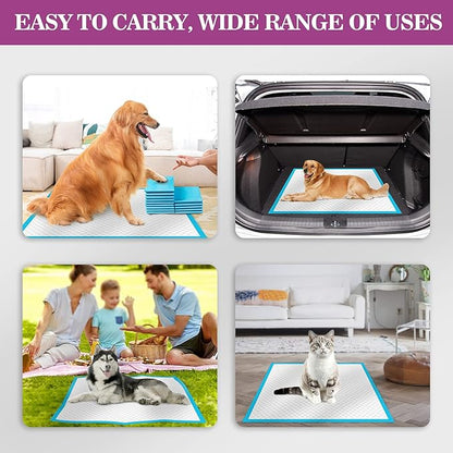 IMMCUTE Large Dog Pee Pads 28"x30"-30 Count | Large Puppy Pee Training Pads Super Absorbent & Leak-Proof | Disposable Pet Piddle and Potty Pads for Puppies | Dogs | Doggie| Cats | Rabbits