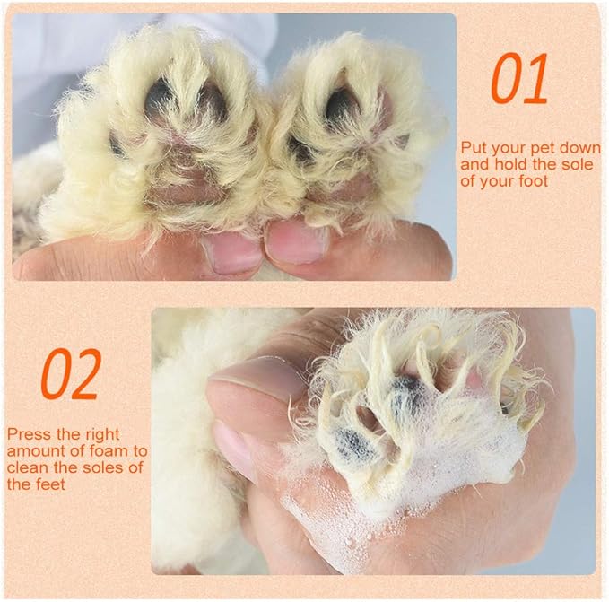 Dog Cleaner, Dog Claws Clean Foam, Pet Foot Cleaning Foam, Washing Foam, Pet Foot Care for Dogs Cats General