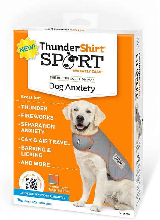 ThunderShirt for Dogs, XX Large, Platinum Sport - Dog Anxiety Relief Calming Vest