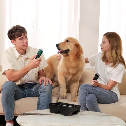 Dog Clippers for Grooming, Low Noise, Electric Quiet, Adjustable Clipper Comb, Rechargeable Cordless Dog Hair Clippers for Dogs Cats Pets, Green