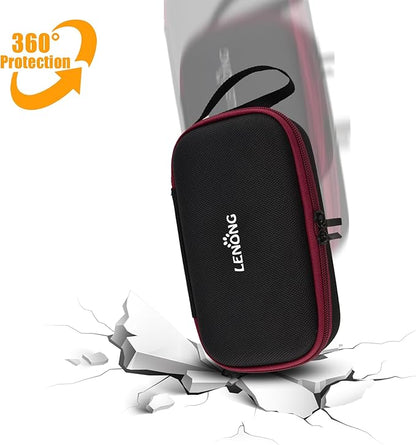 LENONG Small Hard Case Portable Protection Accessories Bag for Nail Grinders, Shaver, Cell Phone, Earphone, Power Bank, Charger, Cable, Key - Mesh Inner Pocket Universal Carrying Bag