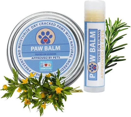 Pawtitas Paw Balm for Dogs Certified Organic Ingredients Moisturizer for Cracked, Burn Pads, Paw Balm Travel Size Stick 0.15 oz / 4.5 ml