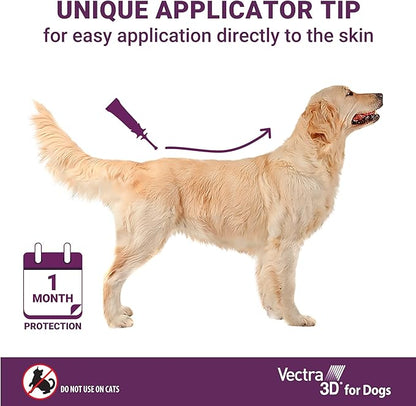Vectra 3D for Dogs Flea, Tick & Mosquito Treatment & Prevention for Extra Large Dogs (Over 95 lbs), 6 Month Supply