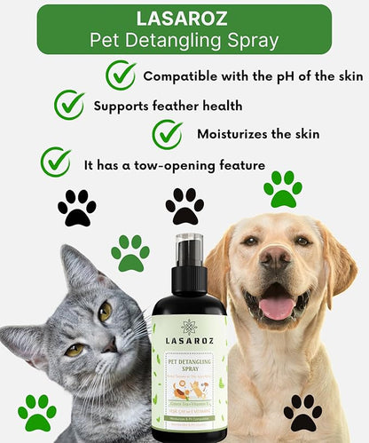 Pet Detailing Spray | Cat Dog Pet Easy Combing Spray | Green Tea and Vitamin E Moisturizer Pet Spray