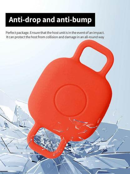 Case for Tile by Life360 Mate (2024) Bluetooth Tracker for Dog, Cat, Pets, Soft Silicone Protective Portable Scratch Shock Resistant，1 Red+1 Blue.