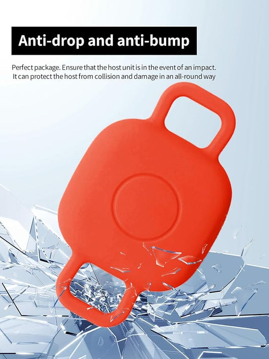 Case for Tile by Life360 Mate (2024) Bluetooth Tracker for Dog, Cat, Pets, Soft Silicone Protective Portable Scratch Shock Resistant，1 Red+1 Blue.
