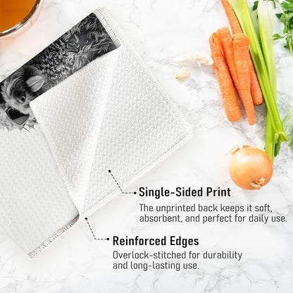 Wine Cavapoo Kitchen Towels, Cavapoo Gifts for Women Dish Towels for Kitchen Drying, Dog Lover Mom Gifts for Women Hand Towels for Bathroom, 16x24 Inch