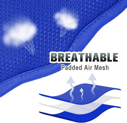 BARKBAY No Pull Dog Harness Large Reflective Dog Harness with Front Clip and Easy Control Handle for Walking Training Running with ID tag Pocket(Sapphire Blue,L)