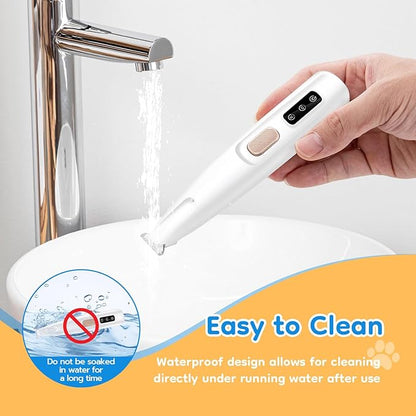 Mcbazel Pet Micro Precision Trimmer, Multifunctional Pet Hair Trimmer Waterproof Rechargeable Shaver with LED Light for Paws Eyes Ears Face Buttocks for Large/Small Dogs and Cats