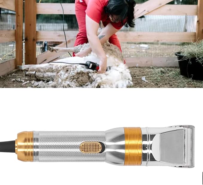 Professional Sheep Shears, Farm Electric Shearing Clipper for Sheep Goats Cats Dogs Pets (US Plug)