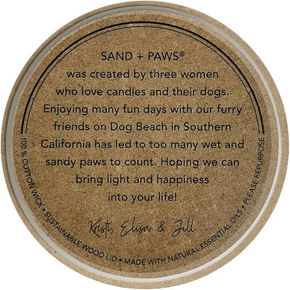 Sand + Paws Scented Candle - Pineapple Coconut - Additional Scents and Sizes –Luxurious Air Freshening Jar Candles Neutralize pet Odors and Enhance Home décor – 100% Cotton Lead-Free Wicks - 21 oz