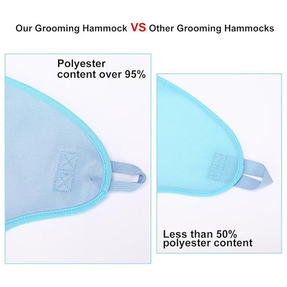 Petmolico Dog Grooming Hammock, Pet Grooming Sling Helper Dog Grooming Hammock Set - Nail Clippers/Nail Trimmers/Double-Sided Hairbrush(S,Blue)