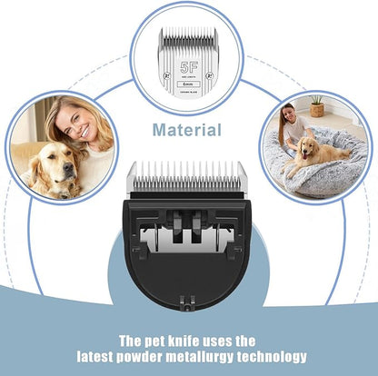 Detachable Pet Dog Grooming Clipper Ceramic Blade,Compatible with Whal Arco, Bravura, Chromado, Creativa, Figura & Motion - Pet, Dog & Horse Clippers,Size 5F Cut Length 1/4"(6mm)