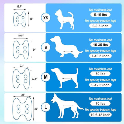 Dog Grooming Hammock - Dog Hanging Harness Holder, Cat Hanger Sling Restraint Bag for Nail Trimming/Clipping with Nail Clipper& Nail File (S, Blue)
